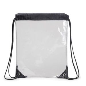 Clear Vinyl Drawstring Tote Bag